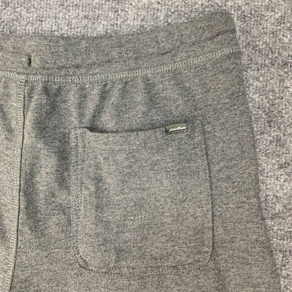 Eddie Bauer Sweatshorts Mens M Medium Gray Cotton Blend Drawstring Tie Pockets - Picture 10 of 12